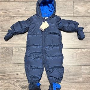 GAP Baby Boys Size 18-24 Months Navy Blue Snowsuit One-Piece